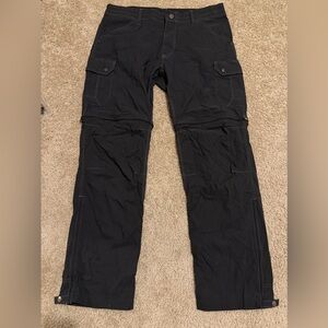 KÜHL Men's Renegade Cargo Convertible Pants in dark gray size 36x32